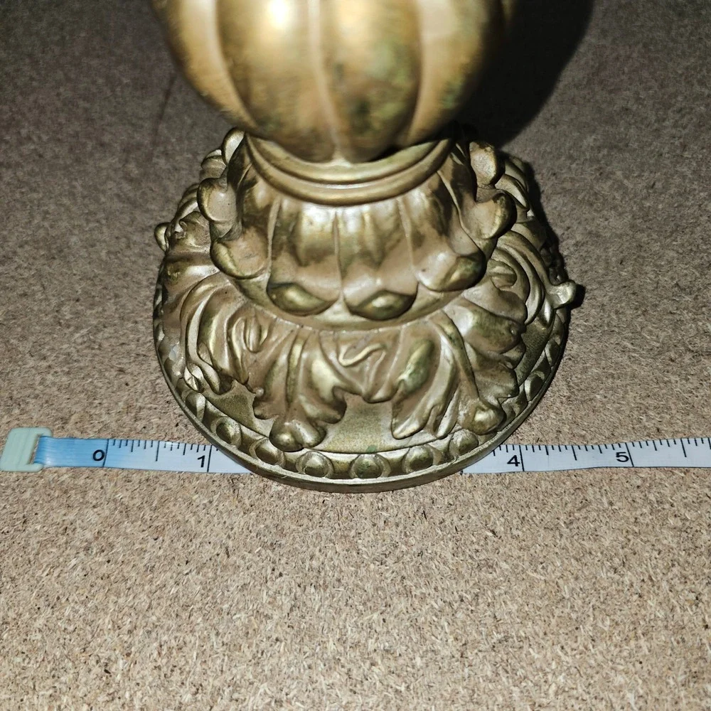 Pillar Candle Holder Home Decor OS Gold Excellent Ornate Neoclassical Column